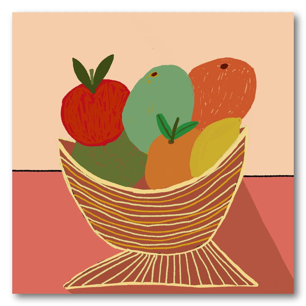 Colorful Fruit Bowl Art Print