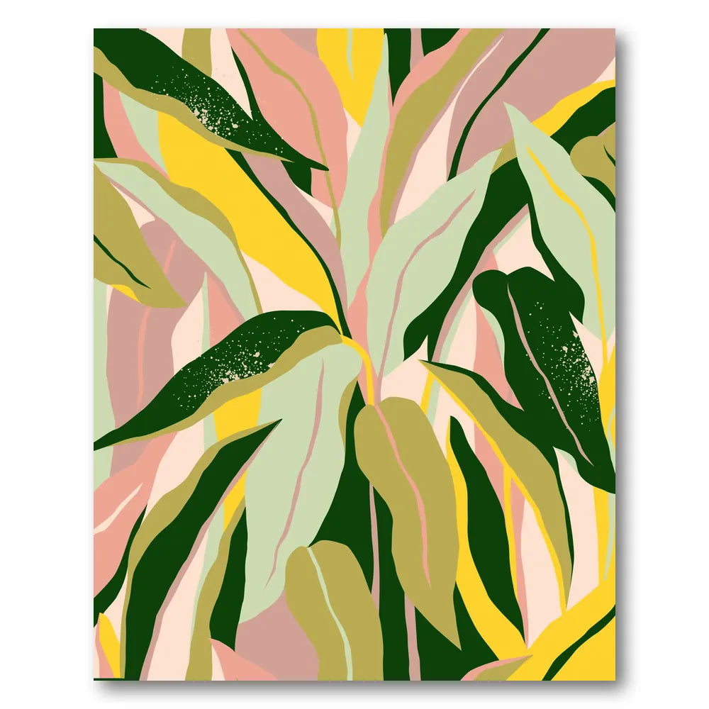 Colorful Jungle Foliage Art Print