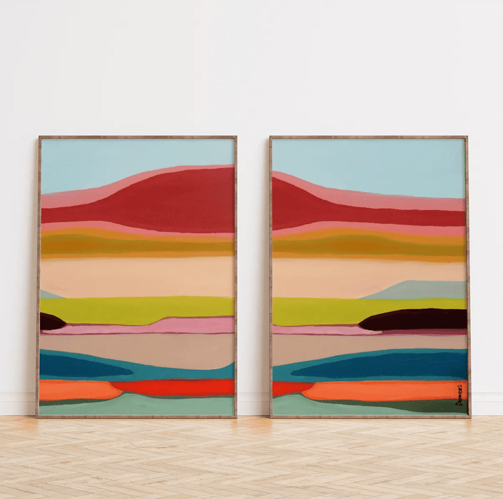 "Desert Symphony" - Abstract Landscape Series