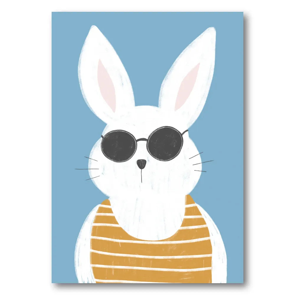Cool Bunny With Shades Art Print
