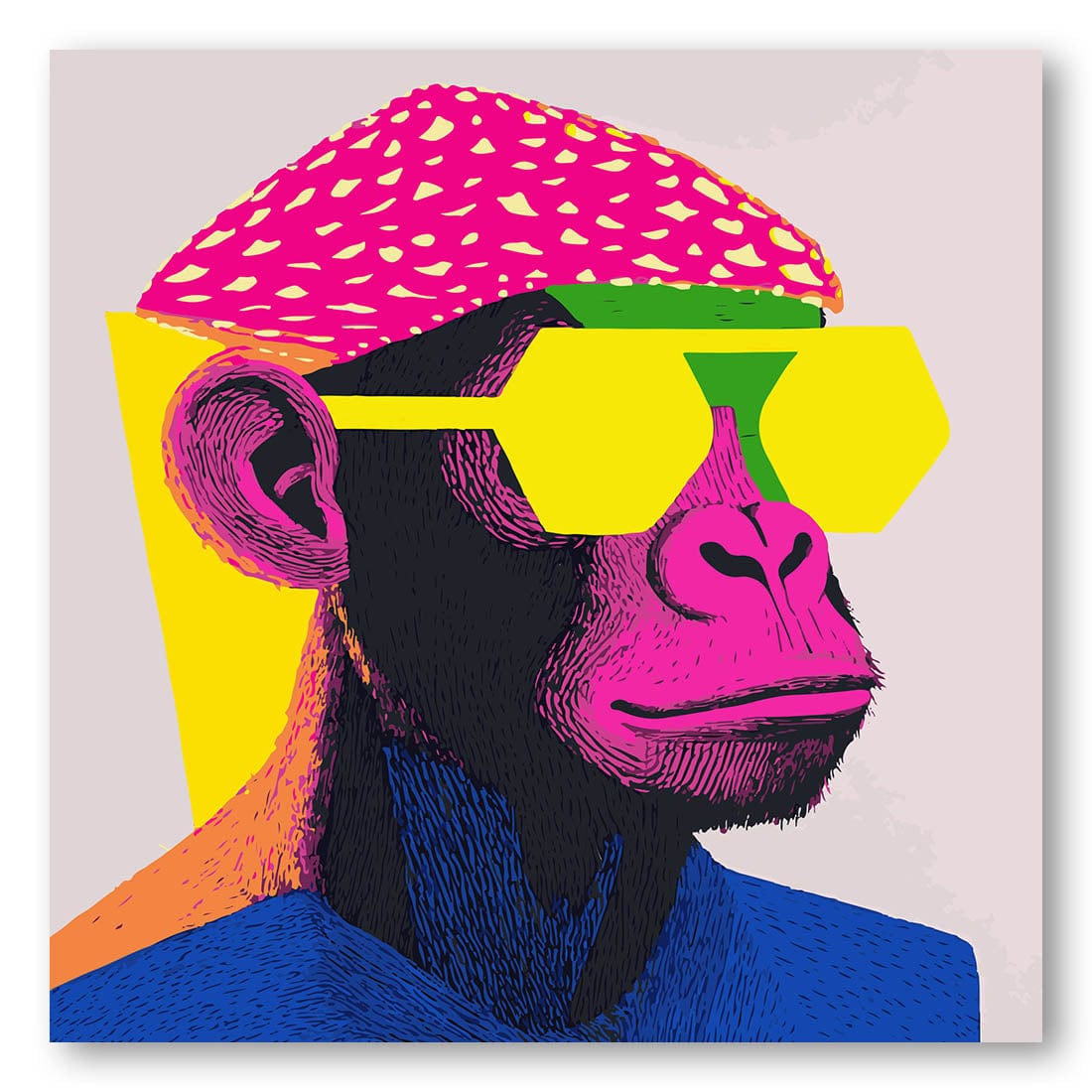Cool Monkey - pop art Art Print – Stone and Gray