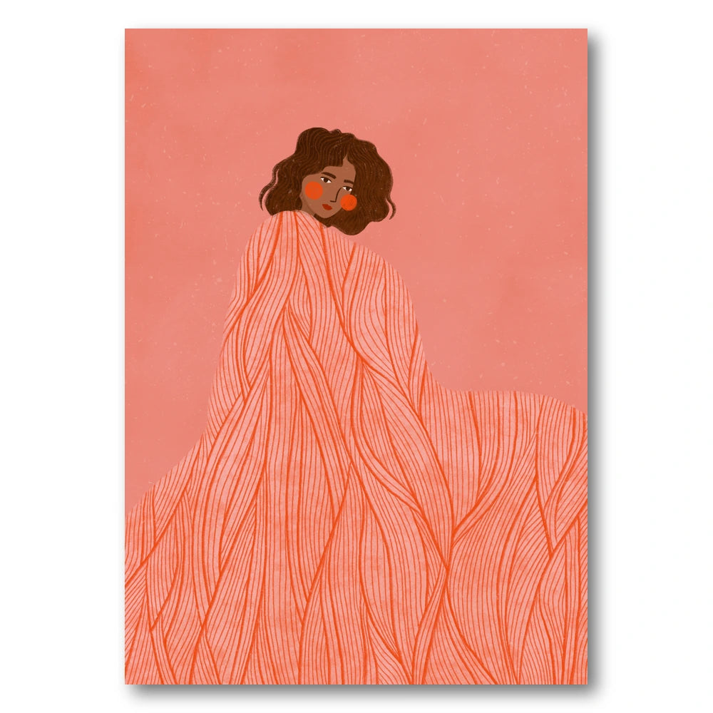 Coral Woman Dreaming Art Print