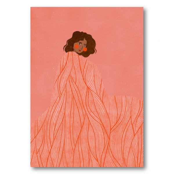 Coral Woman Dreaming Art Print