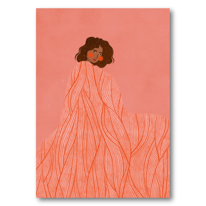Coral Woman Dreaming Art Print