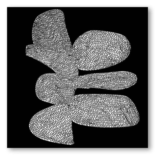 Monochrome Abstract Shapes Art Print