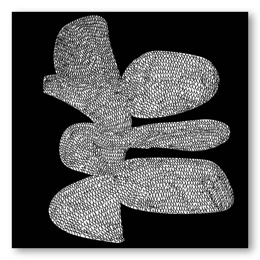 Monochrome Abstract Shapes Art Print