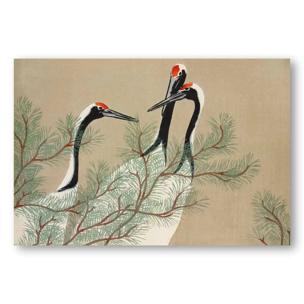 Cranes from Momoyogusa Vintage Japanese Art Print