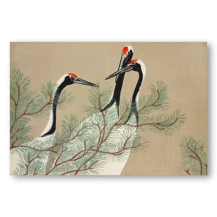 Cranes from Momoyogusa Vintage Japanese Art Print