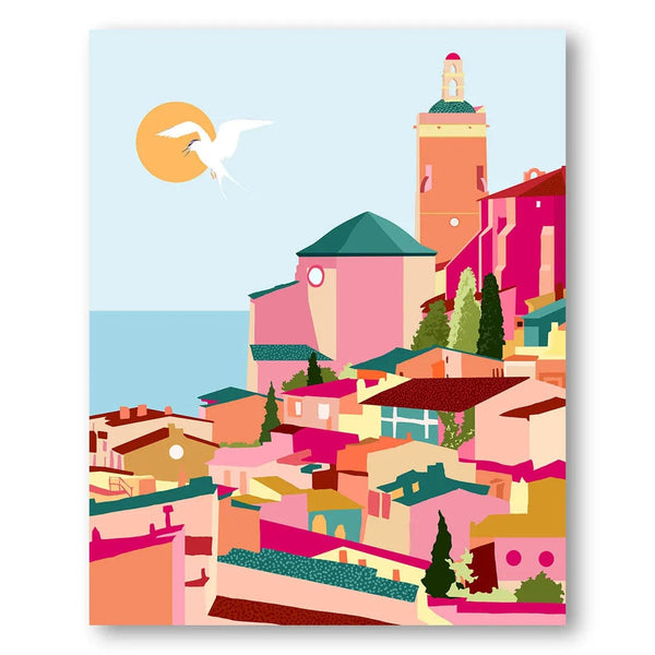 Crimson Rouge Mediterranean Art Print