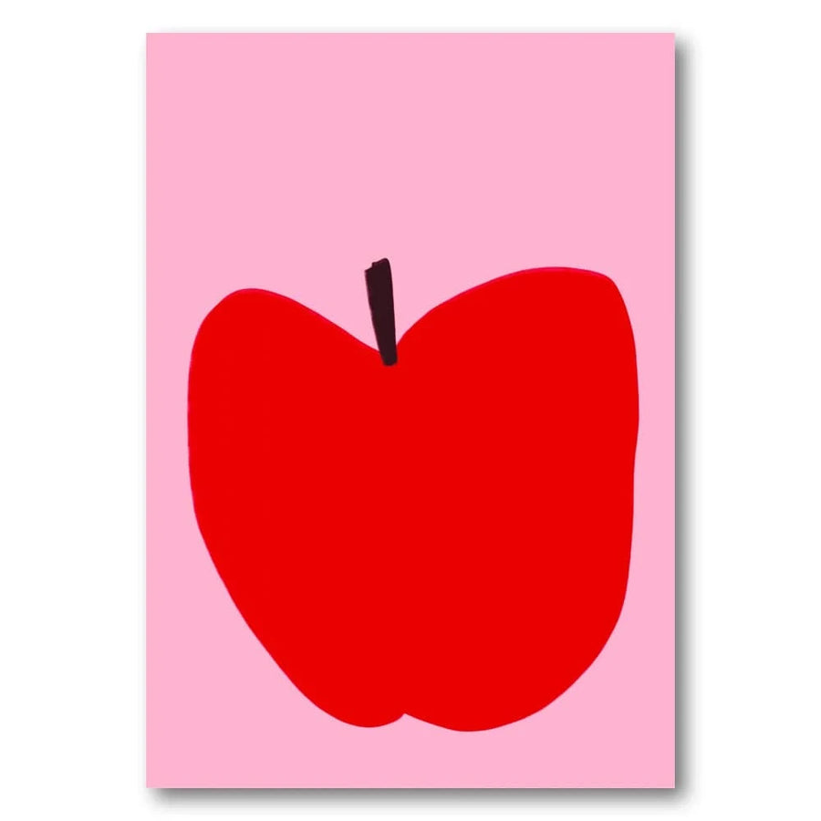Red Apple Minimalist Art Print