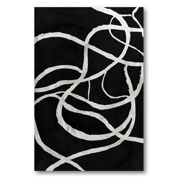 Monochrome Fluidity Chaos Art Print