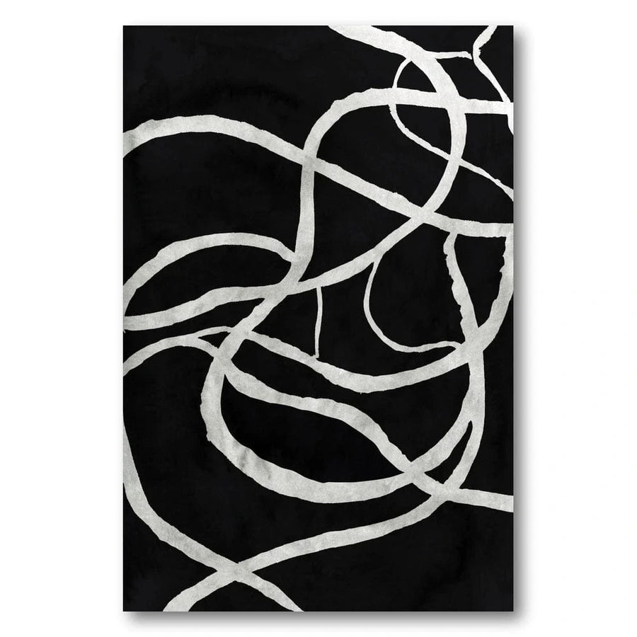 Monochrome Fluidity Chaos Art Print