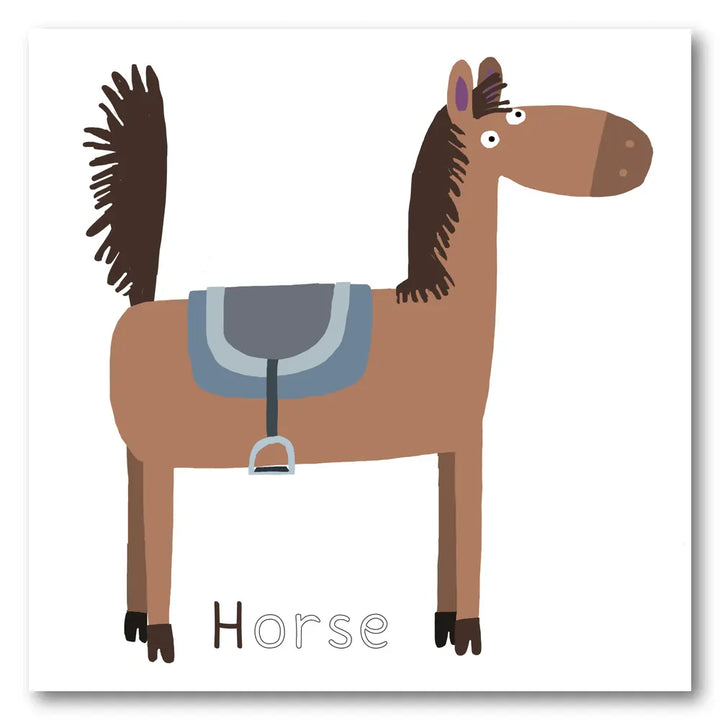 Cute Cartoon Horse Art Print