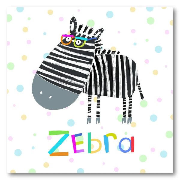 Cute Colorful Zebra Art Print