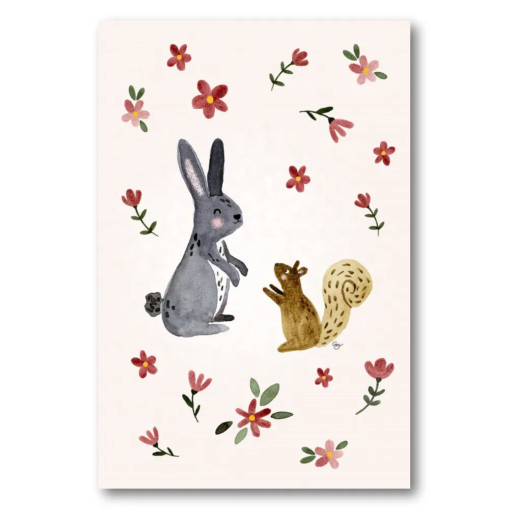 Cute Forest Friends Art Print
