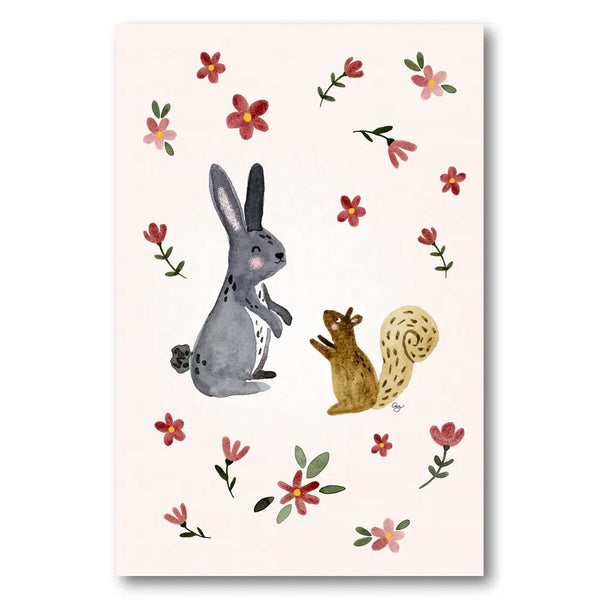 Cute Forest Friends Art Print