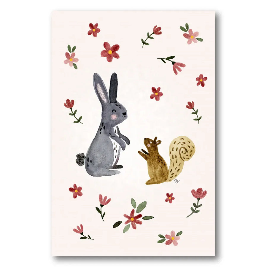 Cute Forest Friends Art Print