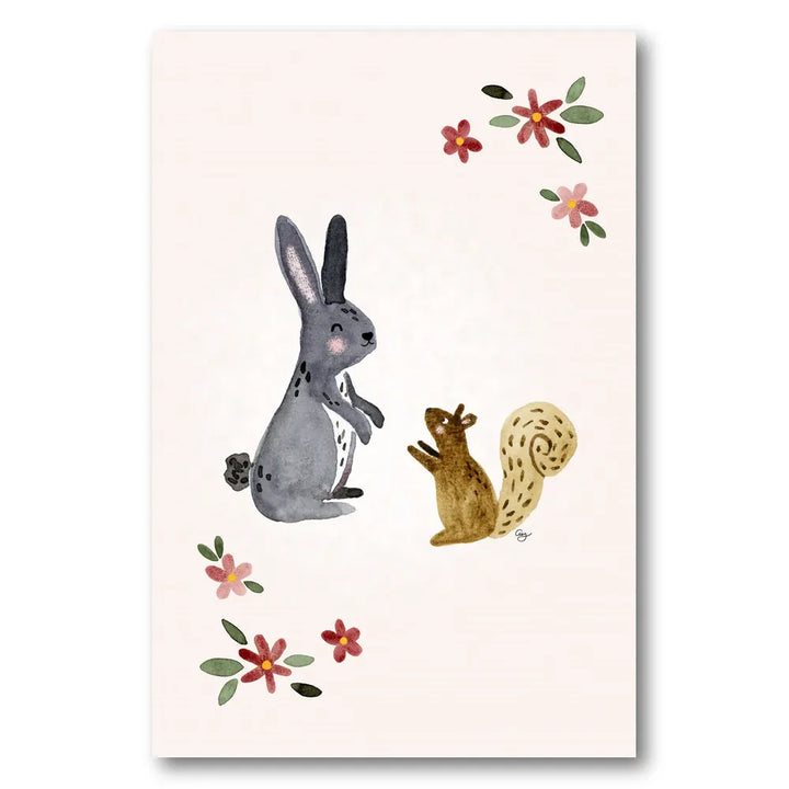Cute Woodland Friends Art Print