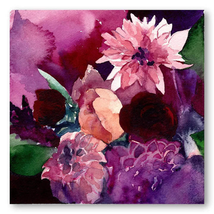 Blooming Dahlias Harmony Art Print