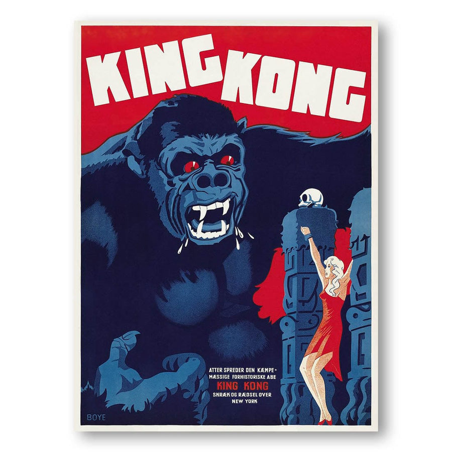 Danish King Kong Movie Poster by RKO Radio Pictures Art Print