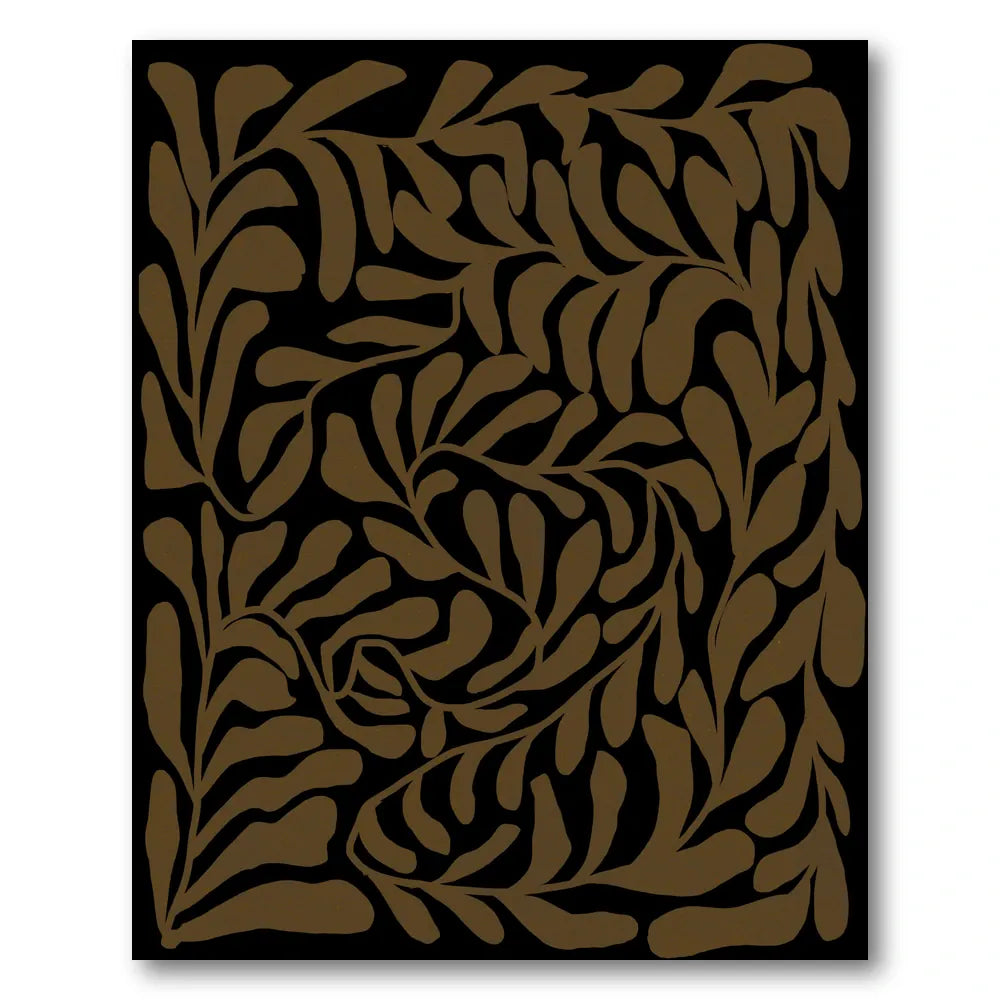 Dark Botanical Flow Art Print