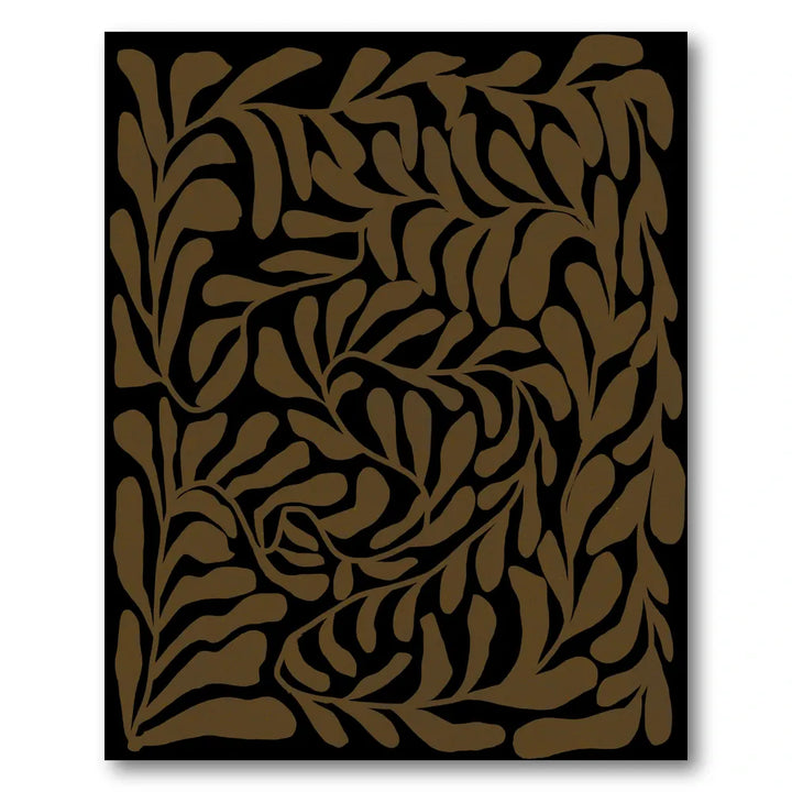Dark Botanical Flow Art Print