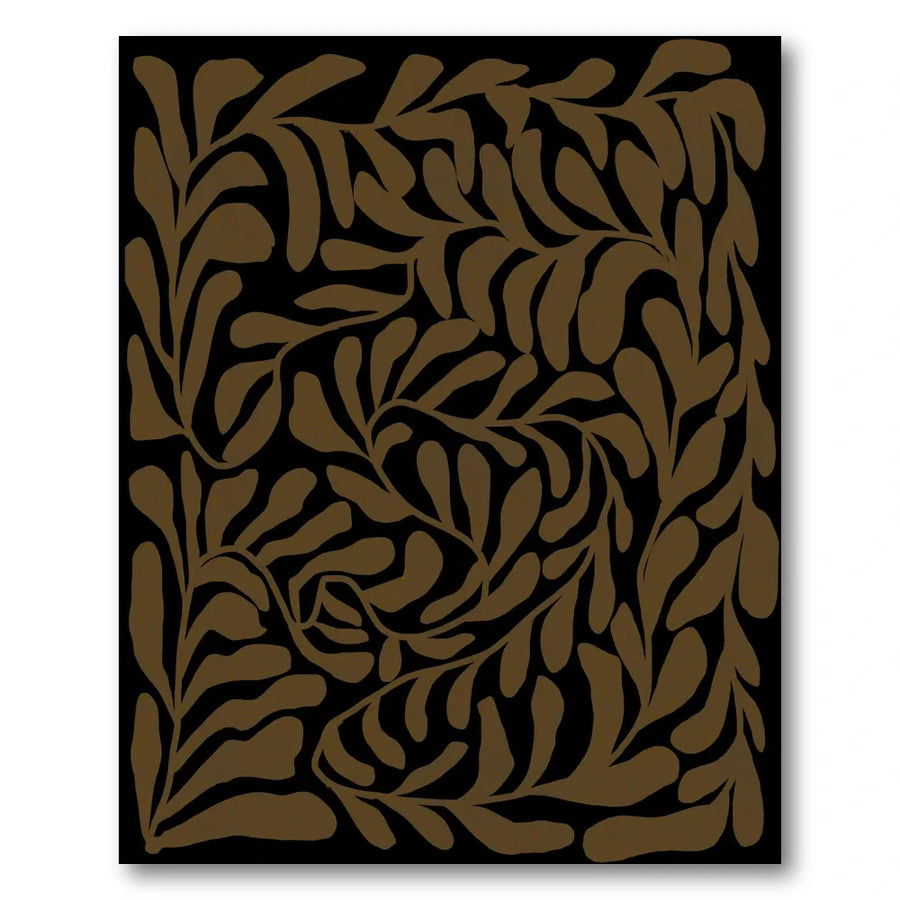 Dark Botanical Flow Art Print