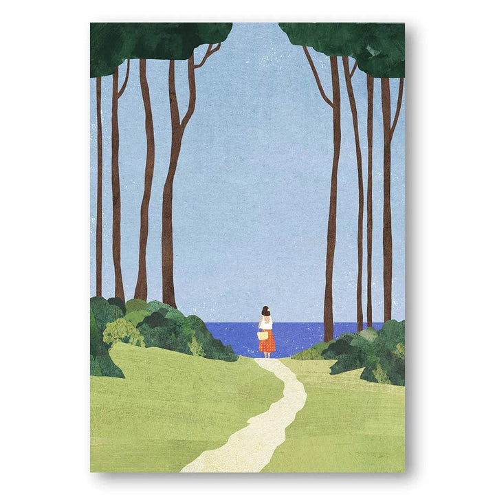 Day Trip Seaside Stroll Art Print