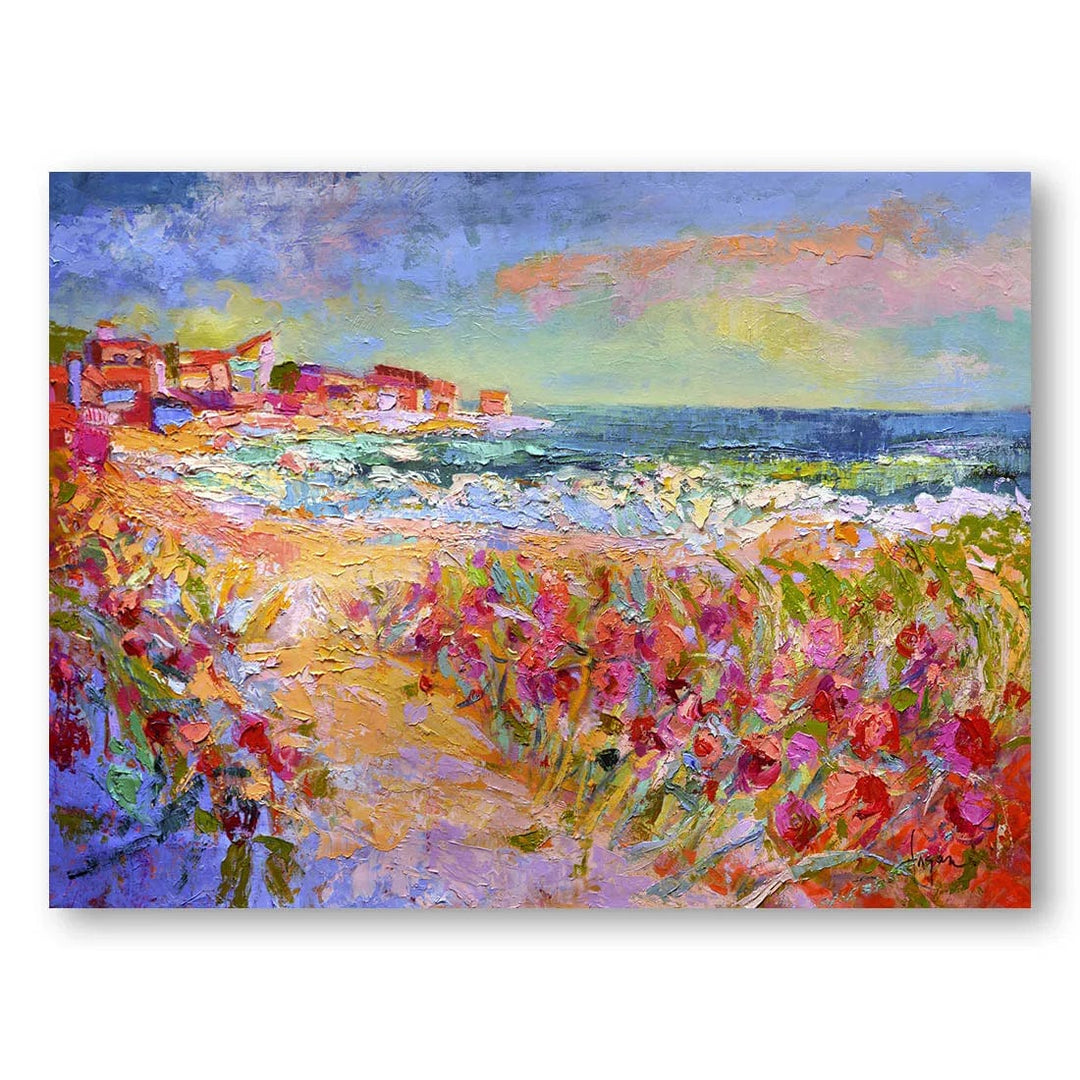 Walking Wild Rose Beach Art Print