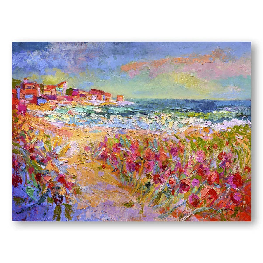 Walking Wild Rose Beach Art Print
