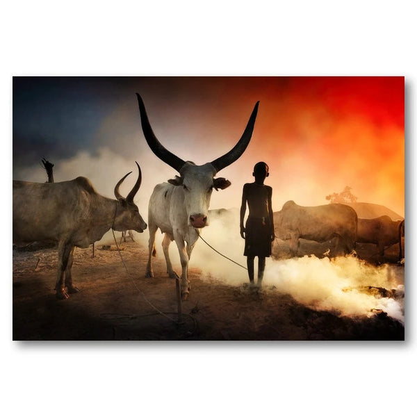 Dinka Cattle Herd Art Print