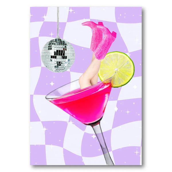 Disco Martini Bliss Art Print
