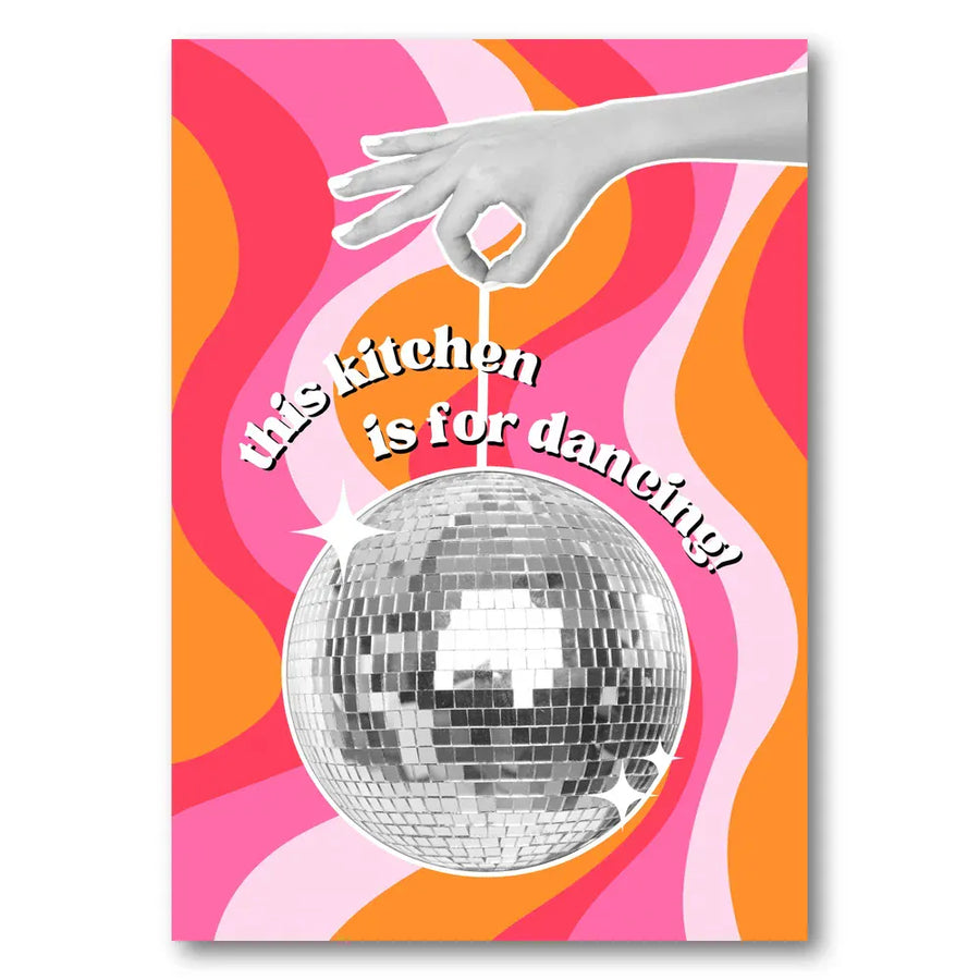 Retro Disco Ball Vibes Art Print