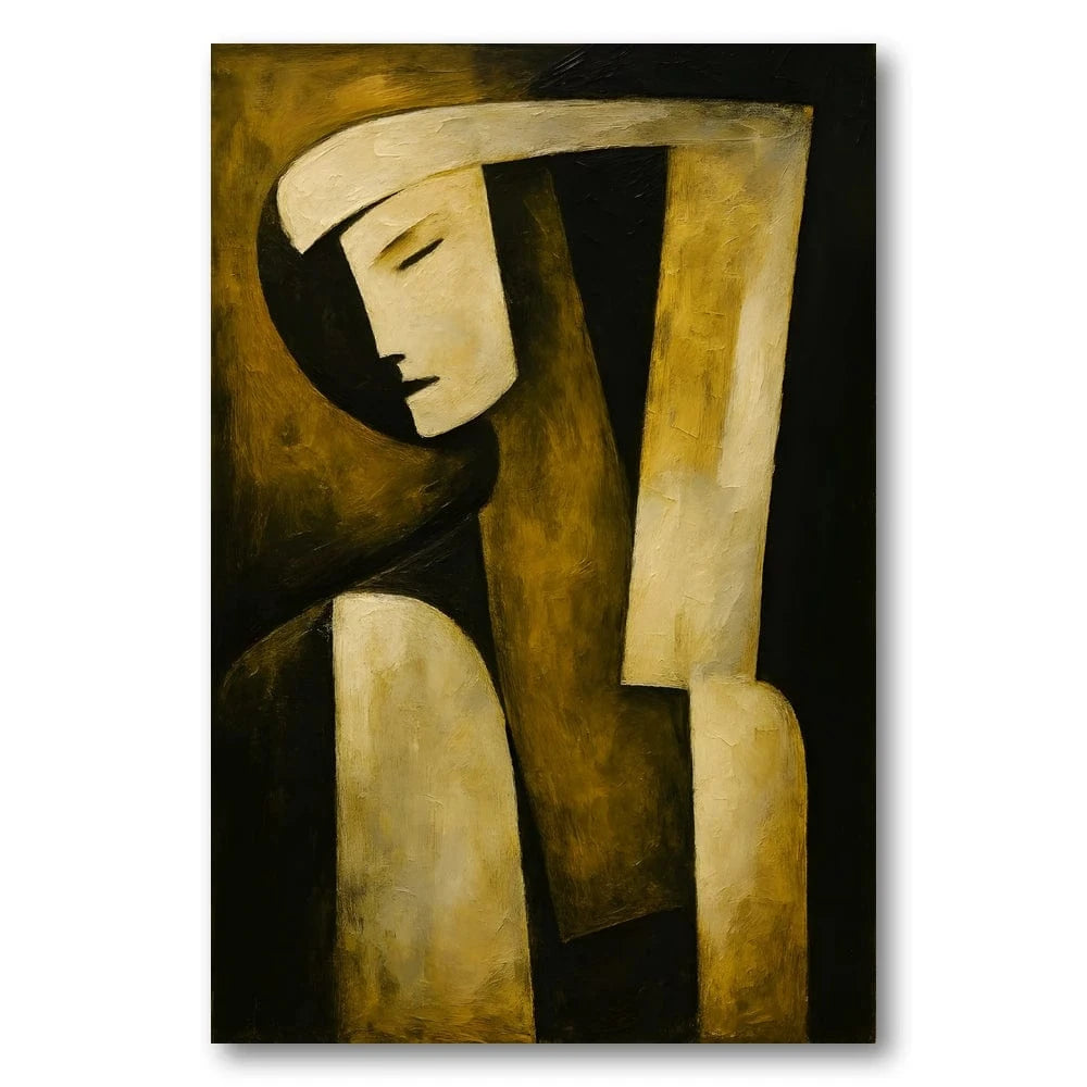 Disjointed Serenity Art Print – Stone and Gray