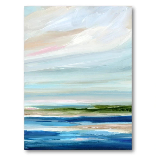 Serene Horizon Bluescape Art Print