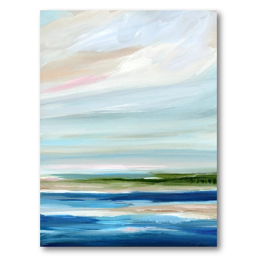 Serene Horizon Bluescape Art Print