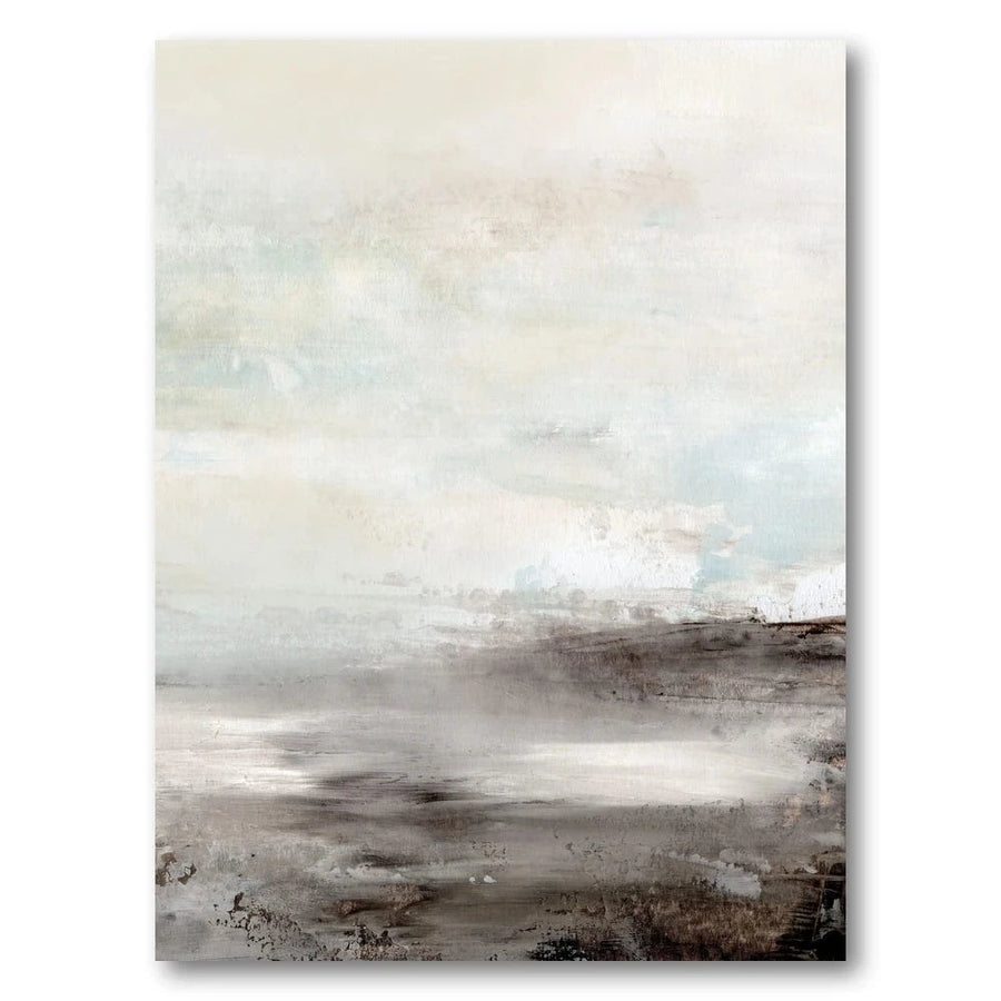 Tranquil Misty Beachscape 1  Art Print