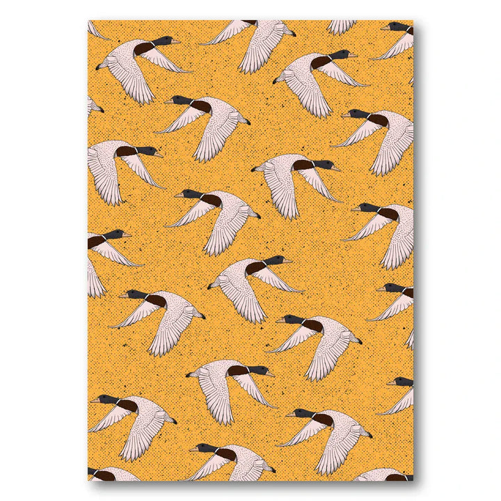 Flying Ducks Pattern Art Print