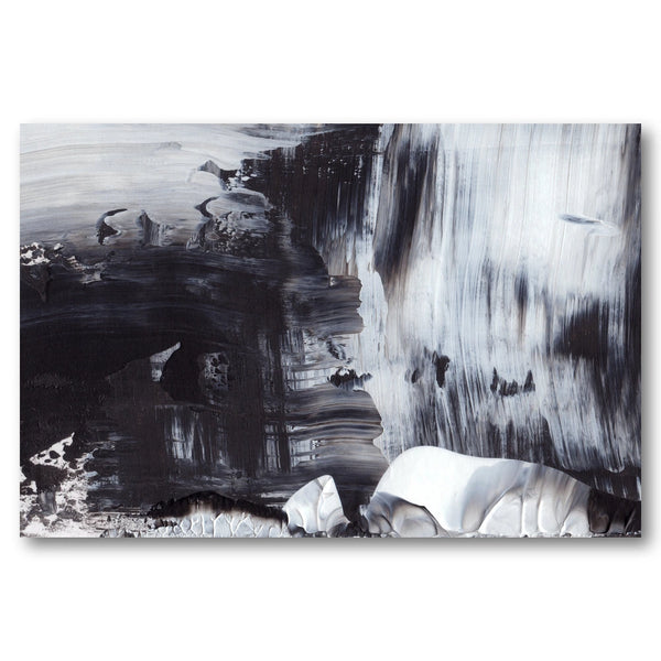Dynamic Black And White Brushstrokes Art Print