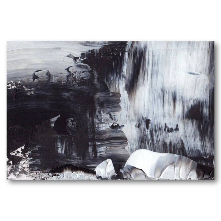Dynamic Black And White Brushstrokes Art Print