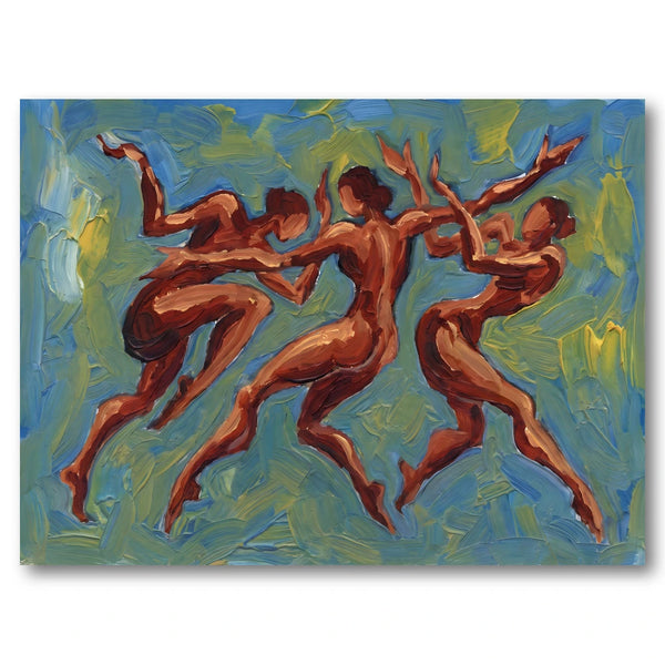Dynamic Nude Dancers Art Print