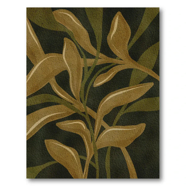 Rustic Botanical Leaves Art Print
