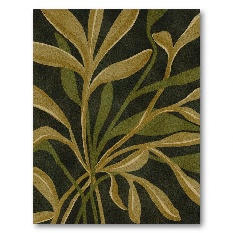 Lush Earthy Leaf Arrangement Art Print