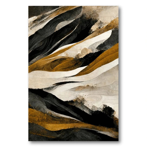 Abstract Earth Tones in Mustard Art Print