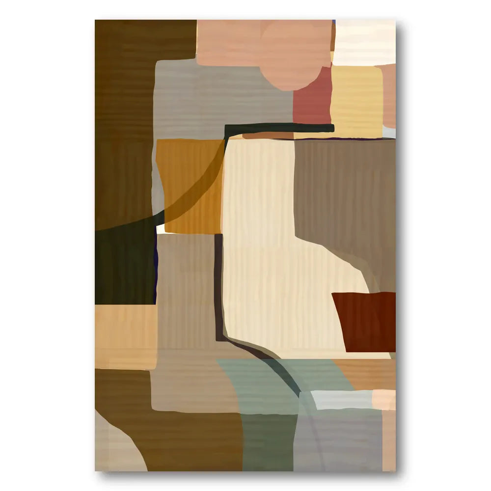 Earthy Abstract Blocks Art Print 1