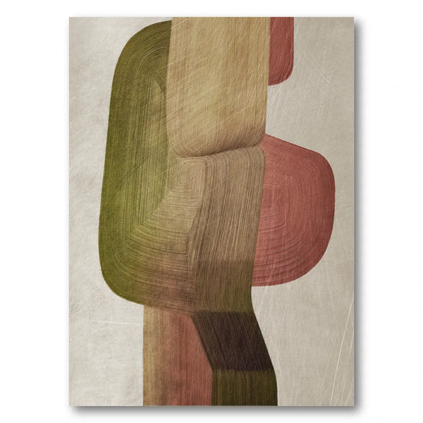 Earthy Abstract Shapes Art Print