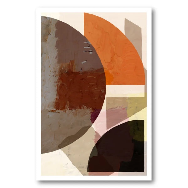 Earthy Abstract Shapes Art Print