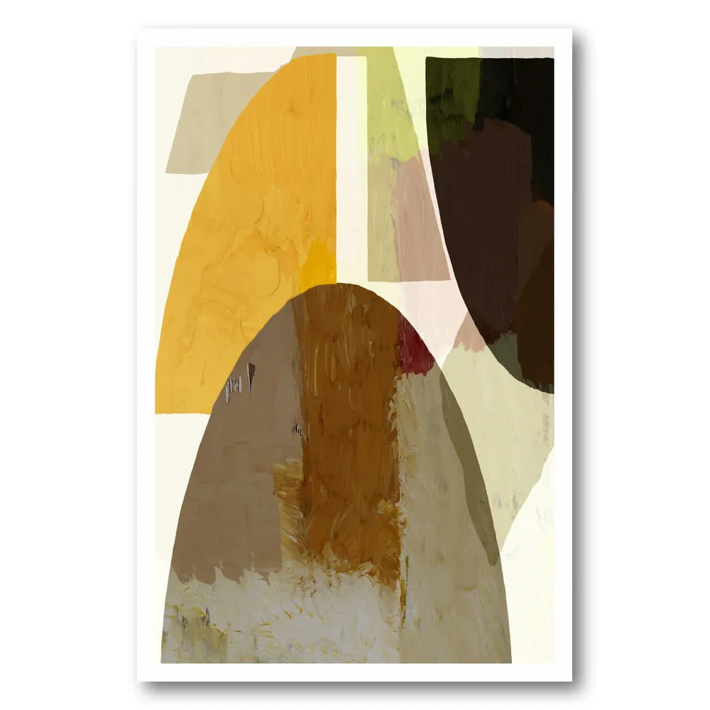 Earthy Abstract Shapes Art Print