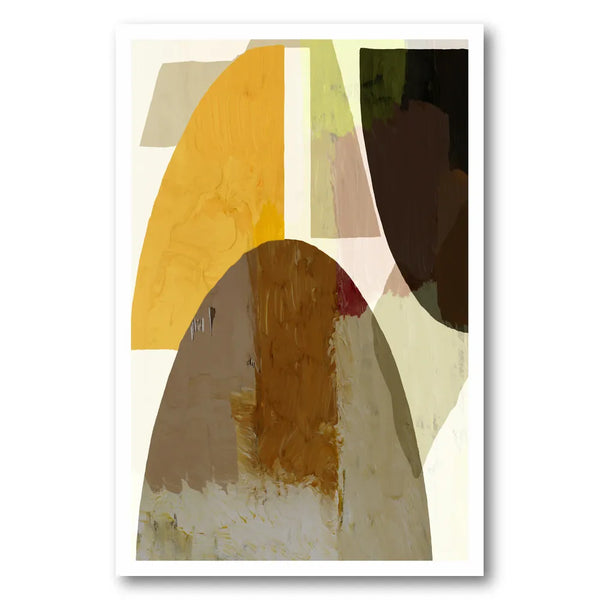 Earthy Abstract Shapes Art Print