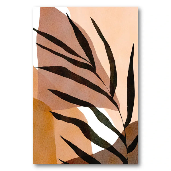Earthy Leaves Abstract Art Print
